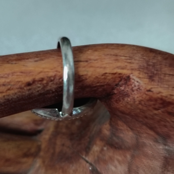 Vintage Black Wedgewood Goddess Sterling Ring Made In England Size 5.5 - Picture 6 of 10